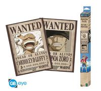 Set 2 Posters One Piece Chibi 52x38 cm Wanted Luffy & Zoro x4