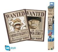 Set 2 posters One Piece Chibi 52x38 Wanted Luffy & Zoro x4