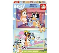 Educa - Bluey : Lot de 2 Puzzles en Bois pour Enfants de 25 pièces chacun. Dimensions: 26 x 18 cm. Composé de Grandes pièces Parfaitement finies. Recommandé pour Les Enfants de 4 Ans et Plus (19407)