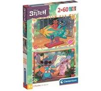Clementoni - Puzzle Enfant 2X60 Pièces Disney Stitch Walt Disney - Fabriqué en Italie, 24822