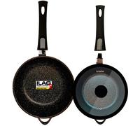 Set 2 Sauteuse Induction Manche Amovible, Poêles 24/ 28cm Antiadhesive Couvercle