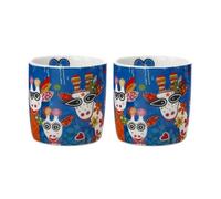 Set 2 Tazzine Caffe' Espressini 100ml Love Hearts Mr Gee Family Maxwell & Williams