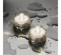 Set 2 Thé Lumière LED Submersible Ø3xh2 , 5cm Blanc Caldo-Uso Extérieur Xmasking
