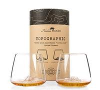 Set 2 verres topographic fuji & denali