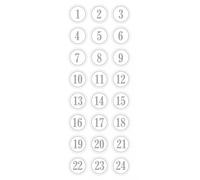 Set 24 Chiffres 3d Autocollants - Puffies