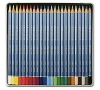 Cretacolor Crayons d'artiste aquarellables Marino, très résistants à la lumière, 24 couleurs
