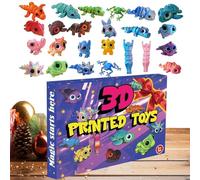 - Set 24 statues 3D articulées, animaux flexibles, cadeaux d'anniversaire pour filles garçons, comprennent la grenouille de tortue de lapin dragon, parfaite p