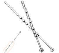 Set 2PCS Urethral Sounds pour homme - Plug urétral en métal, plug pénien extra long & stopper pour SM Play et plaisir masculin