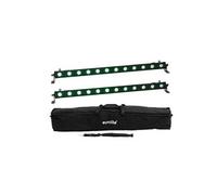 Set 2x barre led-12 qcl rgb+barre uv + sac souple