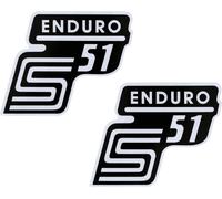 Set: 2x Film adhésif pour Couvercle Latéral "S51 Enduro" - Transparent