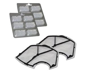 Set - 2X Filtre Moteur + 12 Parfums pour Vorwerk Kobold VK 140, 150, VK140, VK150