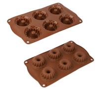 Set 2x moule en silicone DIY moule à muffin moule à cupcake moule à pralines 28,5x17cm