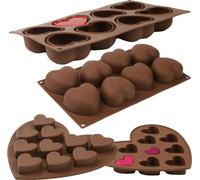 Set 2x moule en silicone DIY Moule Saint-Valentin Coeurs Moule à cupcakes