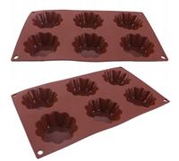 Set 2x Moule en silicone Moule à muffins DIY Moule à cupcakes Moule à pralines 28,5cm