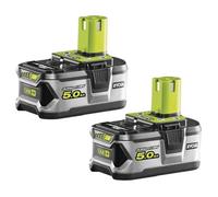 Set 2x RYOBI ONE+ RB18L50 18V 5.0Ah - batterie puissante à longue autonomie