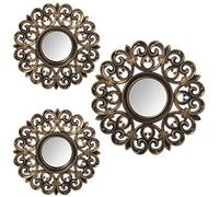 SET 3 ADORNOS PAREDE MELAMINADORADA C/ESPEJO_°35CM1PZ, °25CM-2PZS