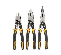 DeWalt Jeu de 3 pinces à action composée DWHT0-70485 - diagonale, universelle, bec long