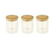 Set 3 boites à épices verre et bambou 180ml - Pebbly - Transparent - Verre Transparent G