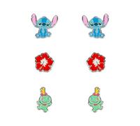 Set 3 Boucles d'oreilles Sttich avec Fleur