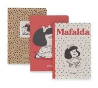 Set 3 cahiers A6 Mafalda Mr Wonderful G
