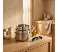 Arthur Martin Batterie de cuisine – Lot de 3 casseroles en inox avec manche amovible
