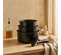 ARTHUR MARTIN AM120B Set de 3 casseroles 16-18-20 cm + 1 poignée - Tous feux dont induction