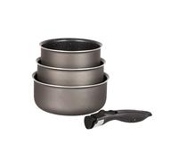 Set 3 casseroles anti-adhésives Effet Pierre et manche amovible Mathon