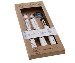 Set 3 couteaux de cuisine inox Sense® manche en plastique recyclé Jean Dubost