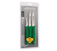 Set 3 couteaux d'office Nova coloris vert Arcos