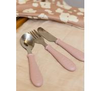 Set 3 couverts d'apprentissage inox rose TU
