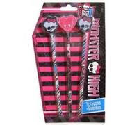 Set 3 crayons avec gomme 3d monster high G
