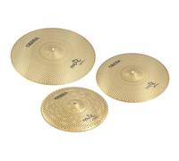 Set 3 Cymbales Silencieuces Mute - 14" 16" 20" - Finition Brass