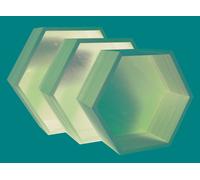 Set 3 Étagères Murales Hexagonales - Bois