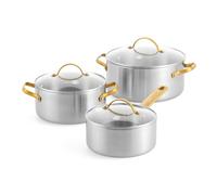 Set 3 faitouts 18/20/24 cm inox triply -Padova Reserve - Greenpan