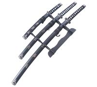 Set 3 Katanas en Bois Katana Wakizashi Tanto Epee Sabre Katana Japonais Katana Samourai + Presentoir Décoration