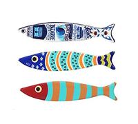 Set 3 Magnets Frigo aimantés, Poissons Thème Mer 4, L 13 cm