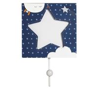 Set 3 patères en bois - merlin bleu TU