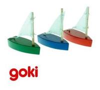 Set 3 petits bateaux voilier Jouet en bois Enfant 3 ans +. G