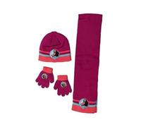 Set 3 pièces Bonnet + écharpe + gants Vaiana (Fuchsia, unique)
