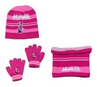 Set 3 pièces Bonnet + Snood + gants (Minnie Fuchsia)