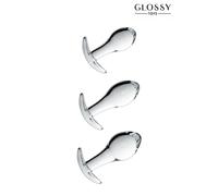 Set 3 plugs anal en verre Glossy Toys n° 17