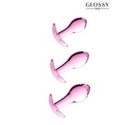 Set 3 plugs anal en verre Glossy Toys n° 17 Pink