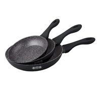 Set 3 Poêles 20/24/28 cm - Revêtement Type Pierre - Tous Feux Dont Induction - sans PFOA