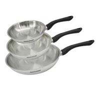 Set 3 poêles 20 24 et 28 cm en inox Fackelmann Geneva