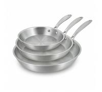 Set 3 poeles triply en acier inoxydable induction 28/24 et 28cm - made in france