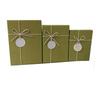 Set 3 Pz Scatola Regalo Rettangolare Verde