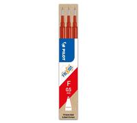 Pilot Pen 2276002 F - Mine de rechange Frixion Clicker, résistance de 0,5 mm, lot de 3, rouge