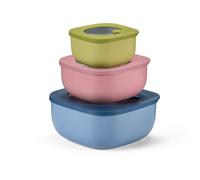 SET 3 RÉCIPIENTS BAS 'STORE&MORE BIO' "FOOD STORAGE"- CARRÉ