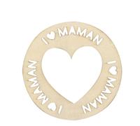 Set 3 Silhouettes I Love Maman - 10 Cm - Bois