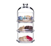 Set 3 Tasses Empilables Avec Cloche Villa Patisserie A Haut Verre Pasabache